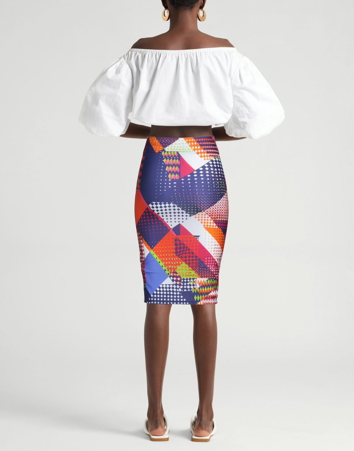 Manila Grace Womens Midi skirt in Purple