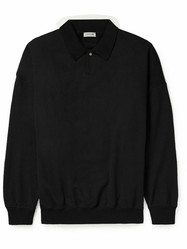 Photo: Fear of God - Eternal Cotton-Blend Jersey Polo Shirt - Black