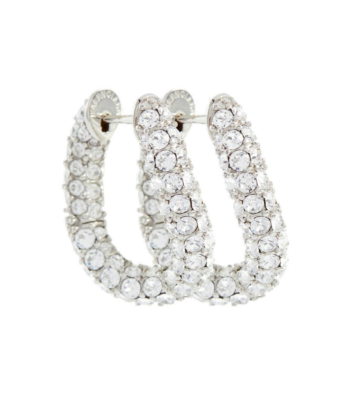 Balenciaga - Loop XS crystal-embellished earrings Balenciaga