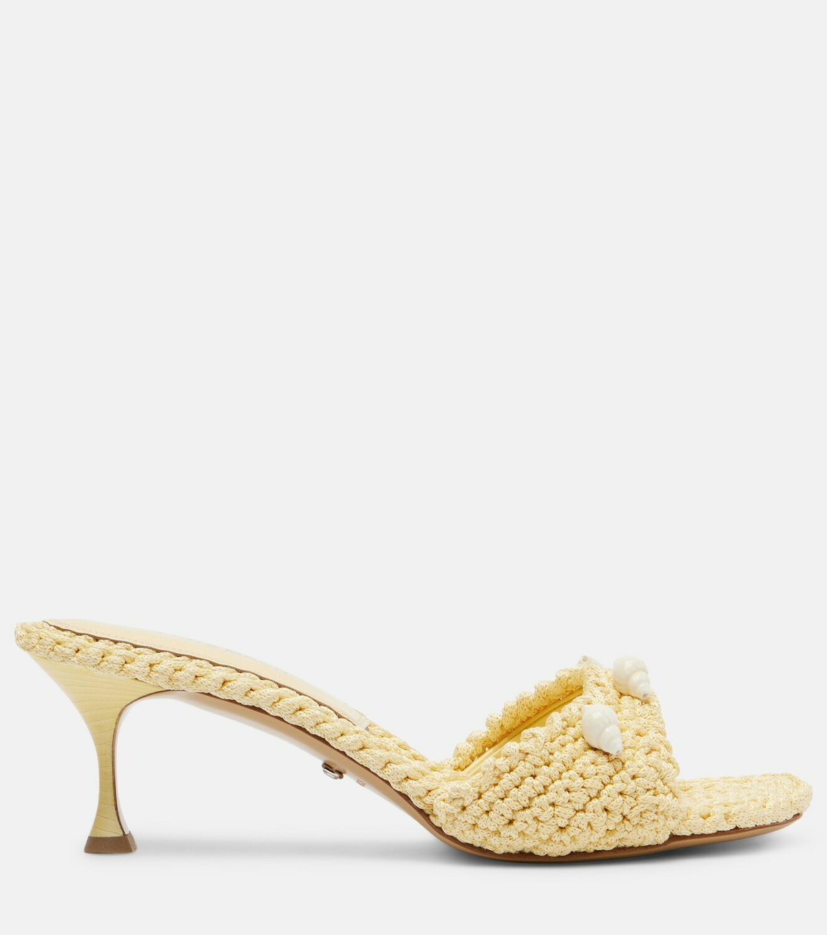 Mach & Mach Embellished crochet mules