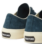 TOM FORD - Cambridge Leather-Trimmed Suede Sneakers - Blue