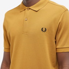 Fred Perry Men's Slim Fit Plain Polo Shirt in Dark Caramel