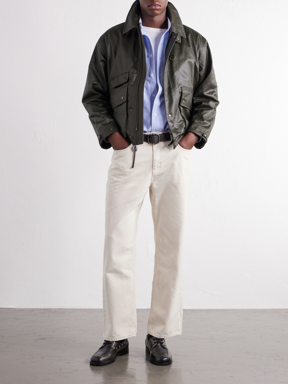 FrizmWORKS - Cotton-Blend Oxford Shirt - Blue