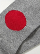 Blue Blue Japan - Intarsia Cotton-Blend Socks - Gray
