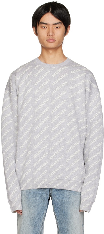 Photo: Balenciaga Gray All Over Sweater