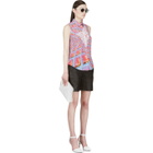 Peter Pilotto Pink Silk Graphic Print Blouse