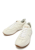 Brunello Cucinelli Panelled Leather Sneakers Cream