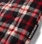 Balenciaga - Oversized Quilted Checked Cotton-Flannel Coat - Red