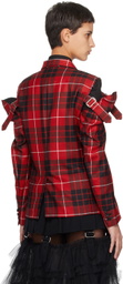 Black Comme des Garçons Red Check Blazer