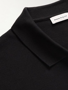 Alexander McQueen - Slim-Fit Logo-Embellished Cotton-Piqué Polo-Shirt - Black