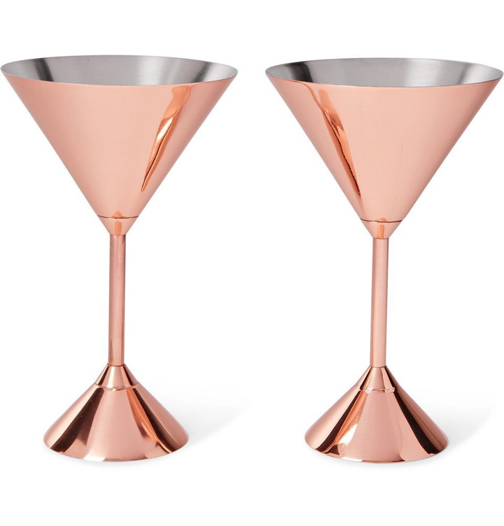Photo: Tom Dixon - Plum Set of Two Copper-Plated Martini Glasses - Men - Copper