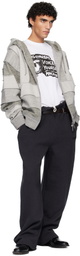 Dsquared2 Gray Magliano Edition Mix Grey Venue Fit Zipped Hoodie