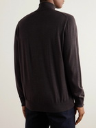 Caruso - Wool, Silk and Cashmere-Blend Rollneck Sweater - Brown