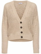BRUNELLO CUCINELLI - Open Knit Cotton Blend Cardigan