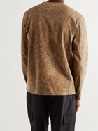 STÜSSY - Printed Cotton-Jersey T-Shirt - Brown