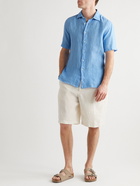 120% - Linen-Gauze Shirt - Blue