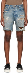 AMIRI Blue Camo Patch Shorts