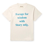 Story Mfg. - Grateful Printed Organic Cotton-Jersey T-Shirt - White