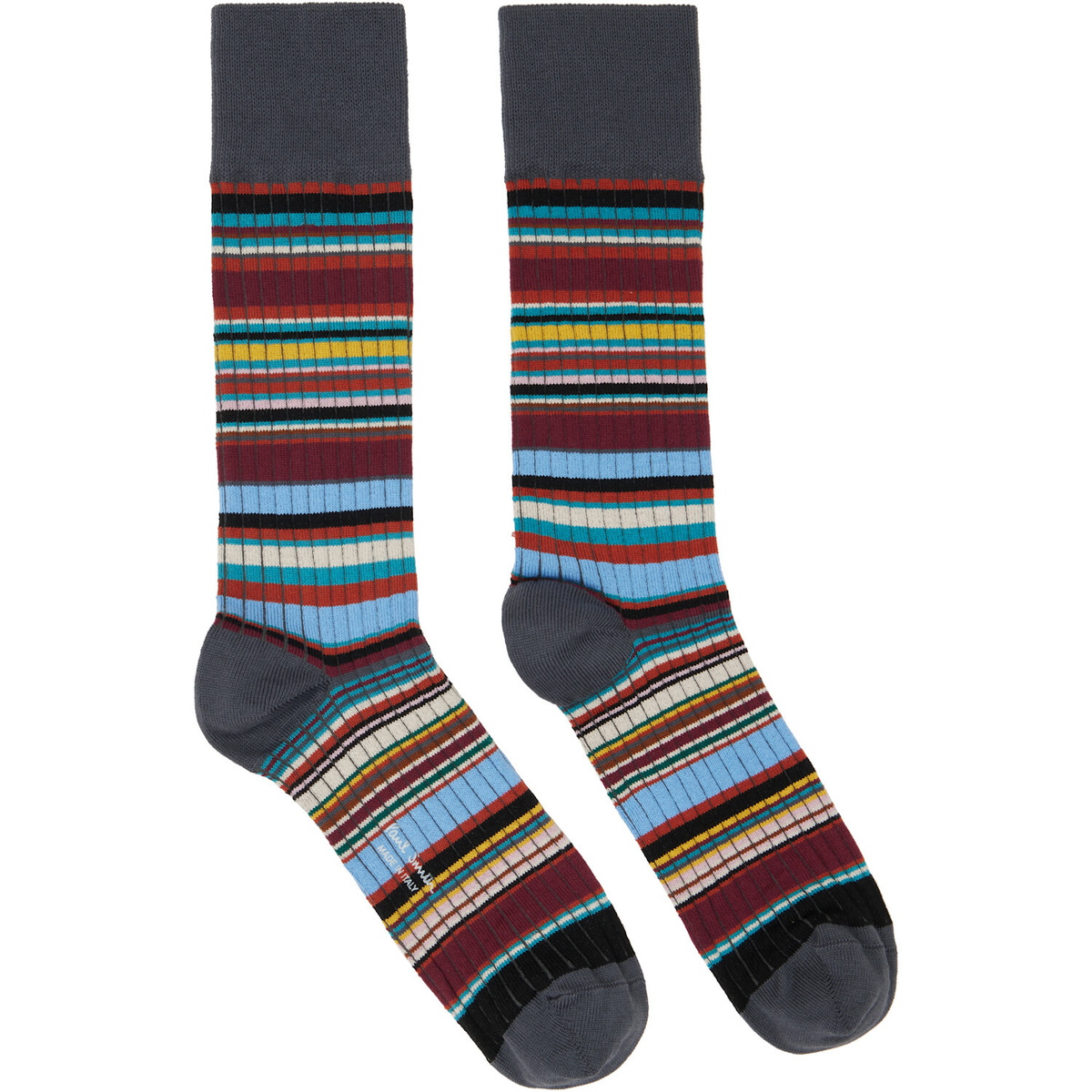 Paul Smith Three-Pack Multicolor Stripe Mix Socks