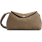 TOTEME Tan T-Lock Suede Clutch