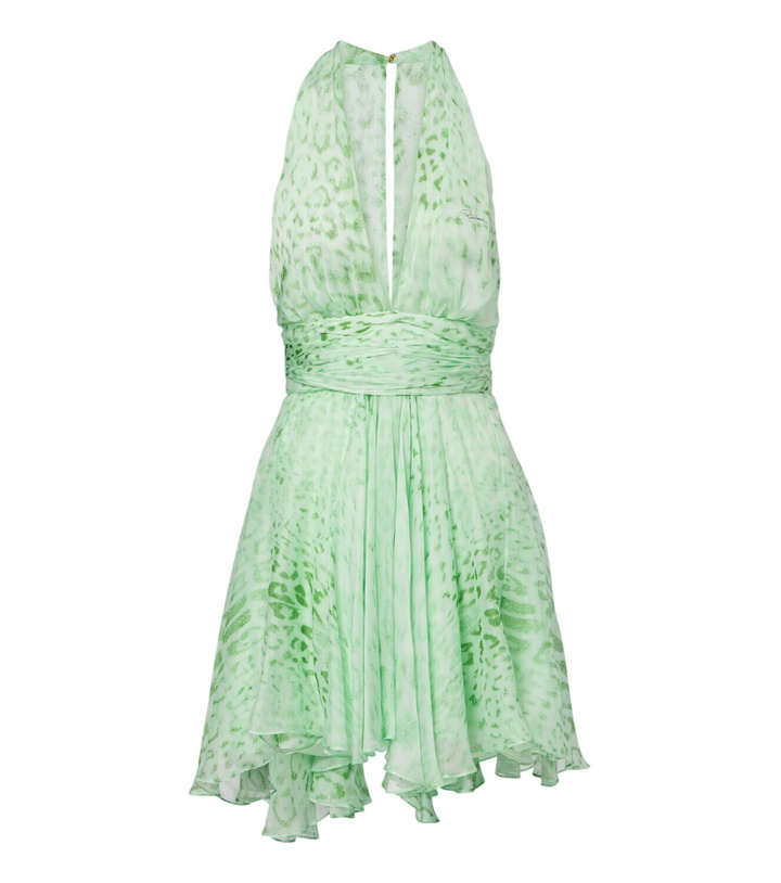 Photo: Roberto Cavalli Printed silk minidress