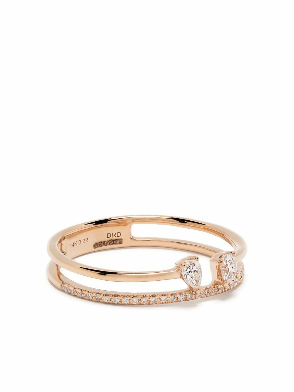 Dana Rebecca Designs 14K Rose Gold Alexa Jordyn Double Row Diamond Ring ...