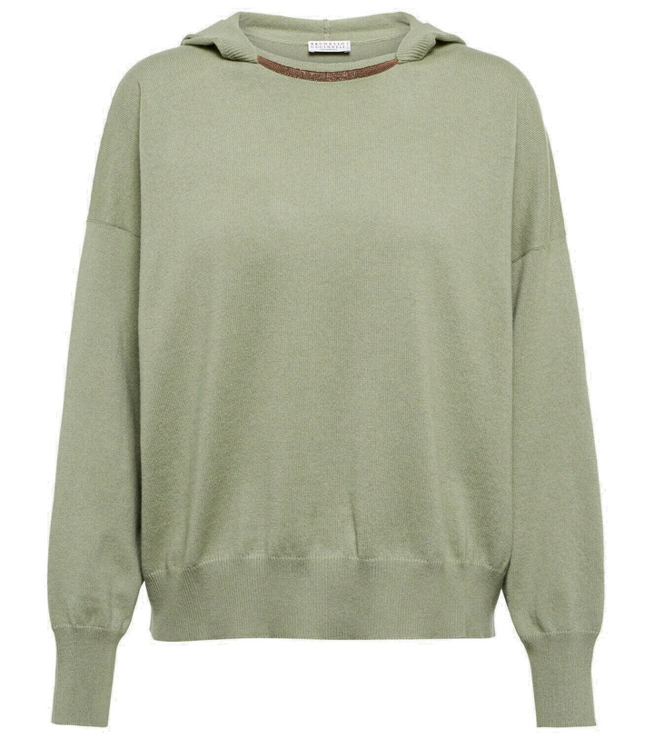 Photo: Brunello Cucinelli Embellished cashmere hoodie