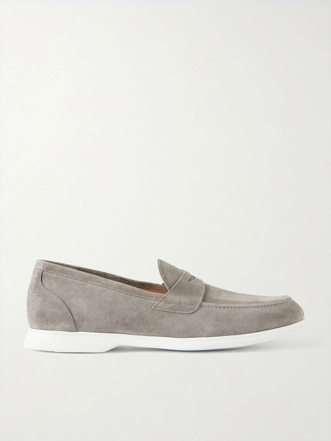 Kiton - Suede Penny Loafers - Gray