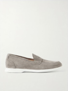 Kiton - Suede Penny Loafers - Gray