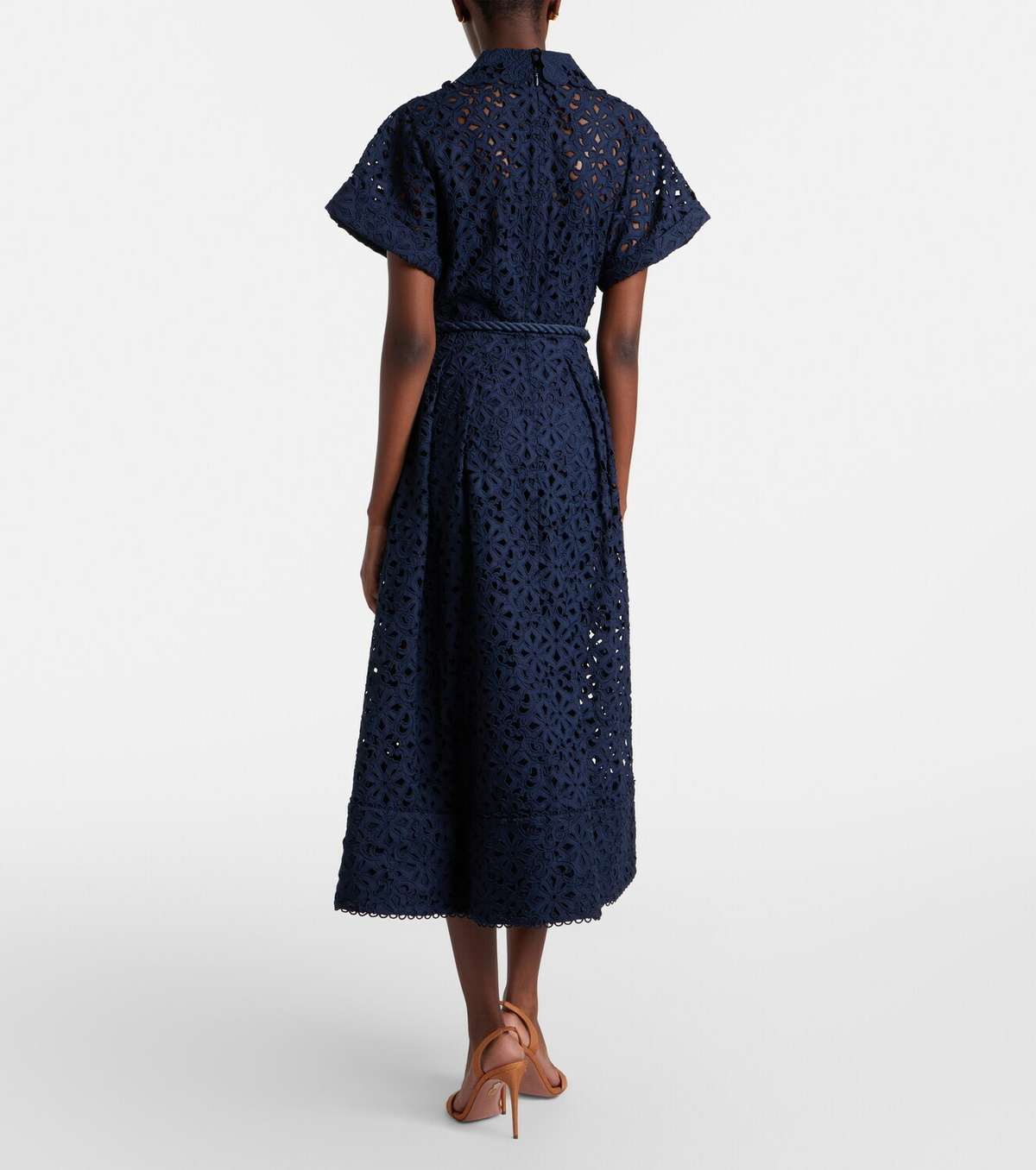 Rebecca Vallance Antalya broderie anglaise midi dress