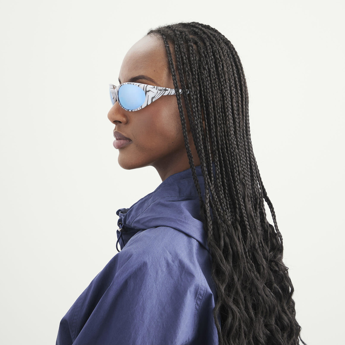 Oakley Eye Jacket Redux Sunglasses in Trans Vapor Bengal &Prizm Snow Sapphire 