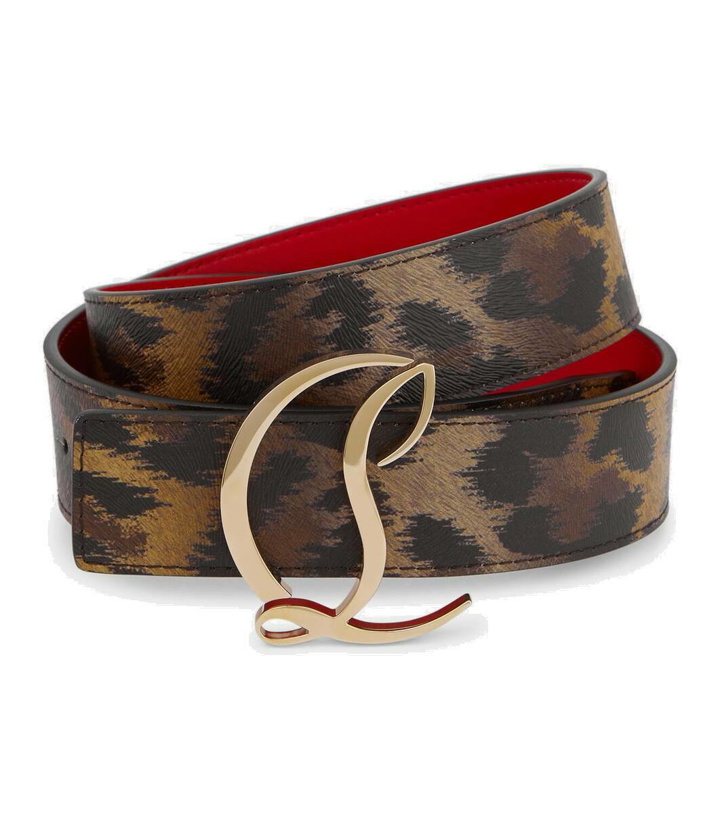 Photo: Christian Louboutin CL logo animal-print leather belt