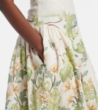 Agua by Agua Bendita Balsa Anhelo floral linen midi dress