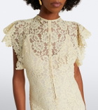 De La Vali Laia cutout cotton-blend lace maxi dress