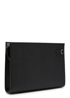 Valentino Garavani Vlogo Grained Leather Clutch - Black - One Size
