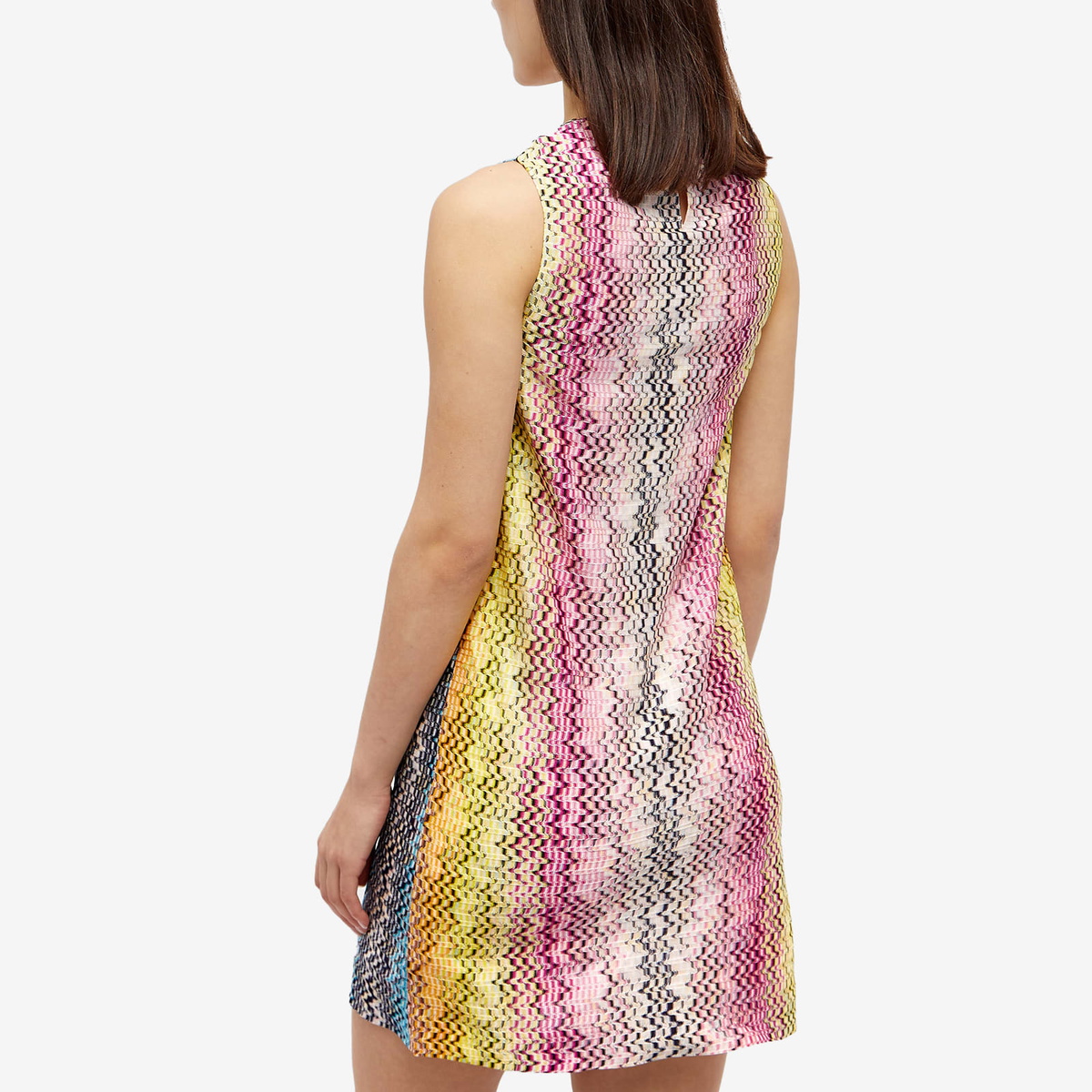 Missoni Womens Rainbow Mini Dress in Resort Soft Multi Missoni