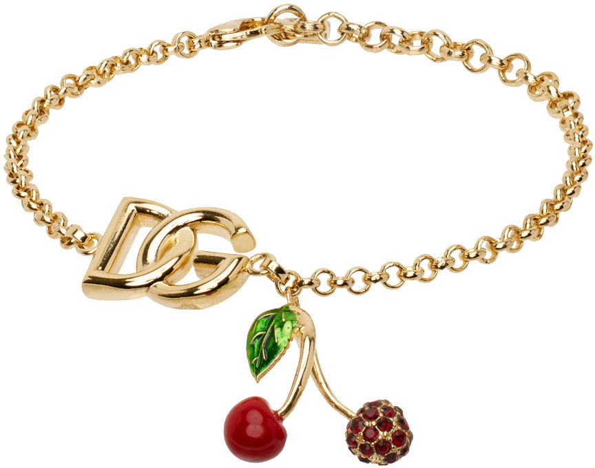 【関税&送料込】Dolce & Gabbana Bracelet DOLCE & GABBANA Bracelet Silver Tone Brass Beaded Resin DG