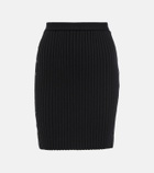 Wolford - Ribbed-knit wool and cotton miniskirt