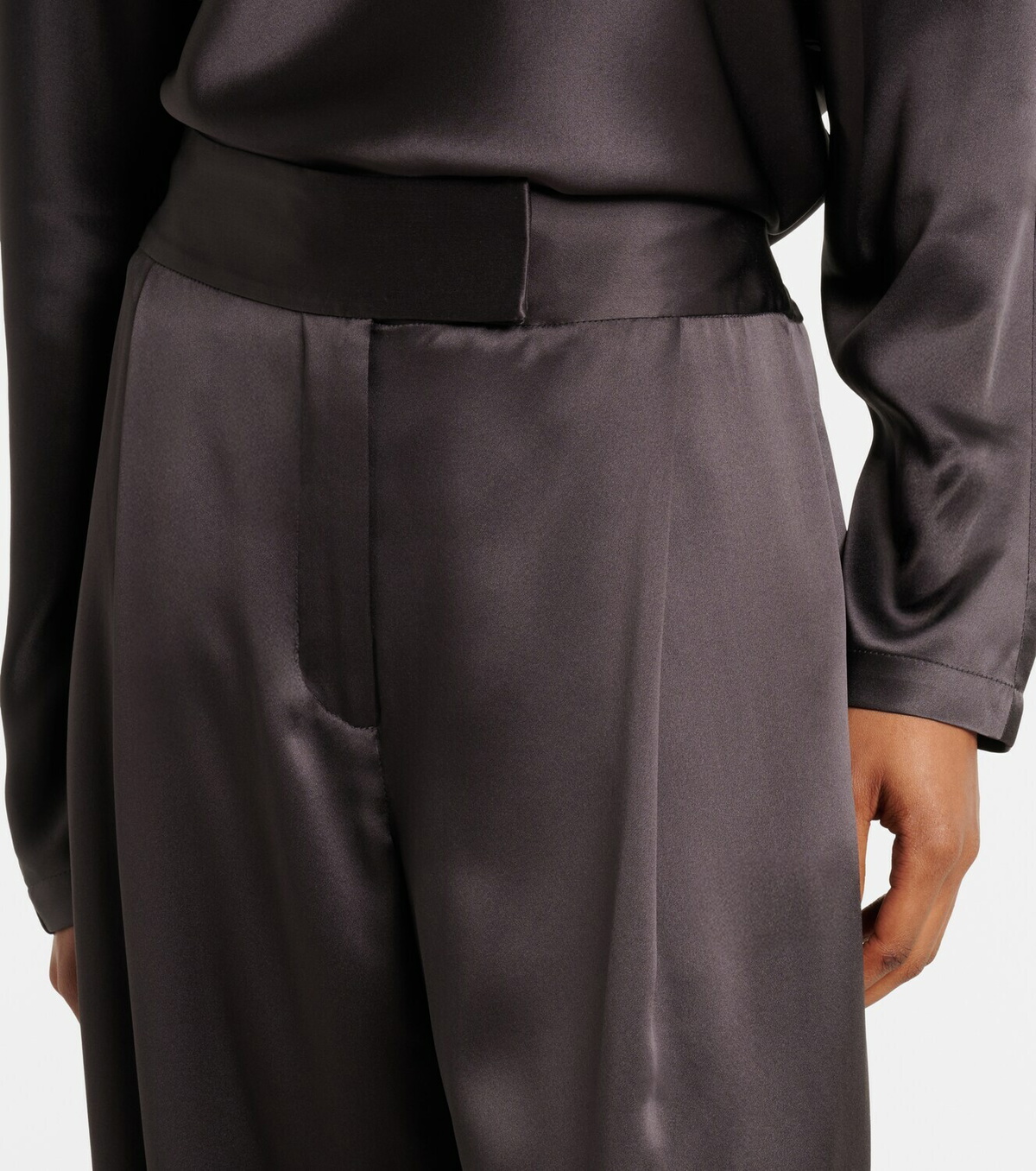 The Sei Silk satin wide-leg pants