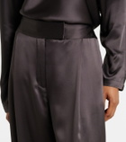 The Sei Silk satin wide-leg pants