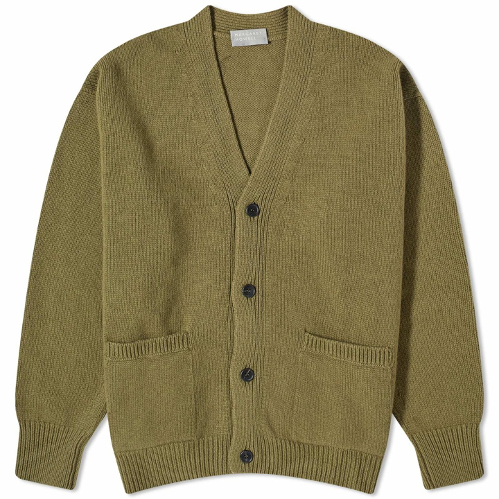 Photo: Margaret Howell Men's Boxy Cardigan in Olive Green
