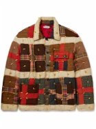 BODE - Popcorn Patchwork Quilted Cotton-Twill Jacket - Brown
