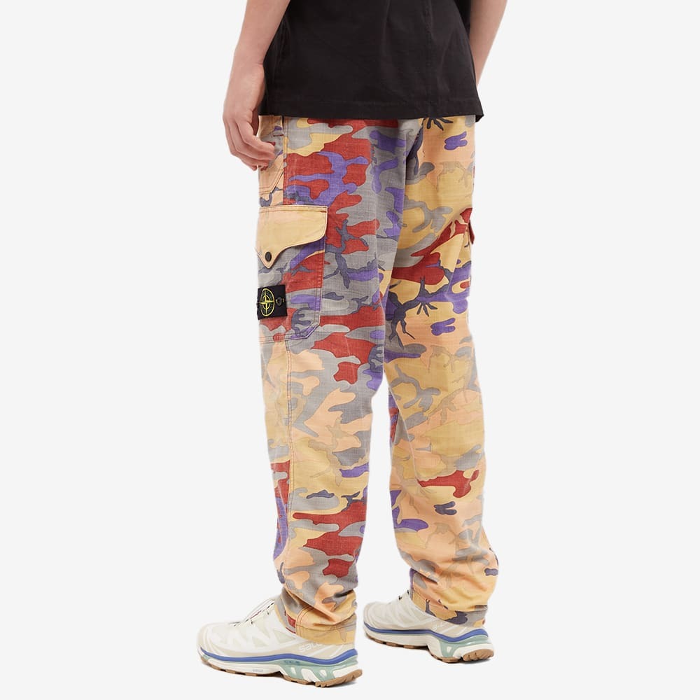 Stone Island Men's Heritage Camo Cargo Pant in Orange Stone