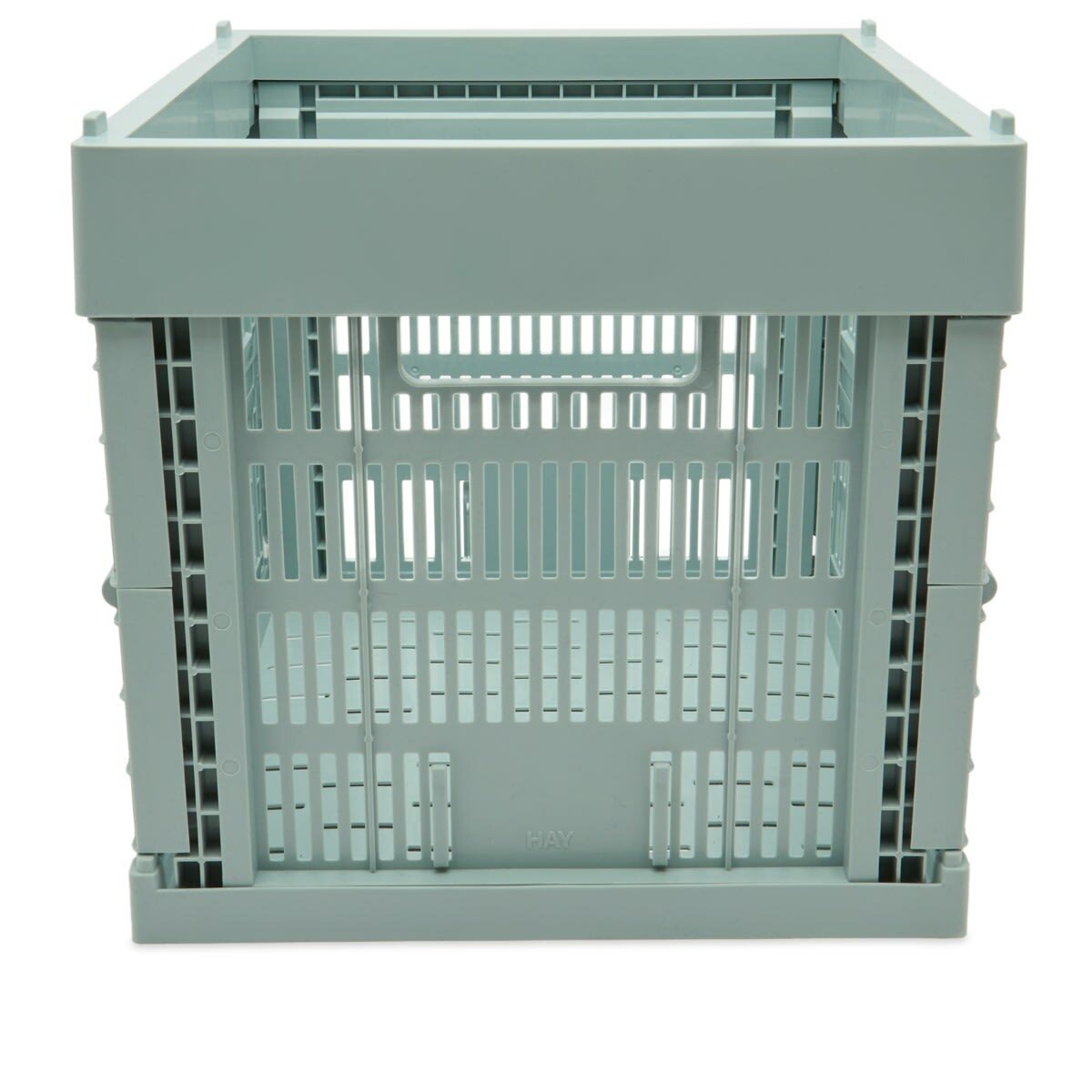 HAY Cube Recycled Colour Crate in Dusty Blue 