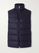 Slowear - Padded Wool and Cashmere-Blend Gilet - Blue