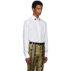 Dolce and Gabbana White Crown Collar Shirt