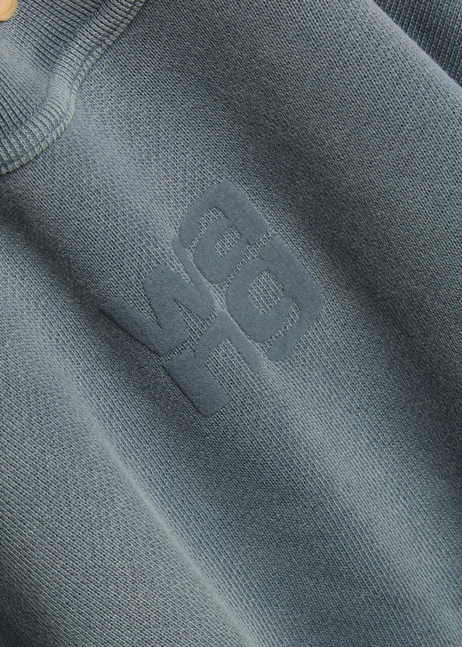Alexanderwang.t Logo Cotton-blend Sweatshirt Blue