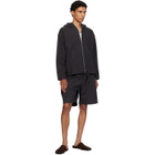 Cawley Brown & Navy Zip Up Hoodie