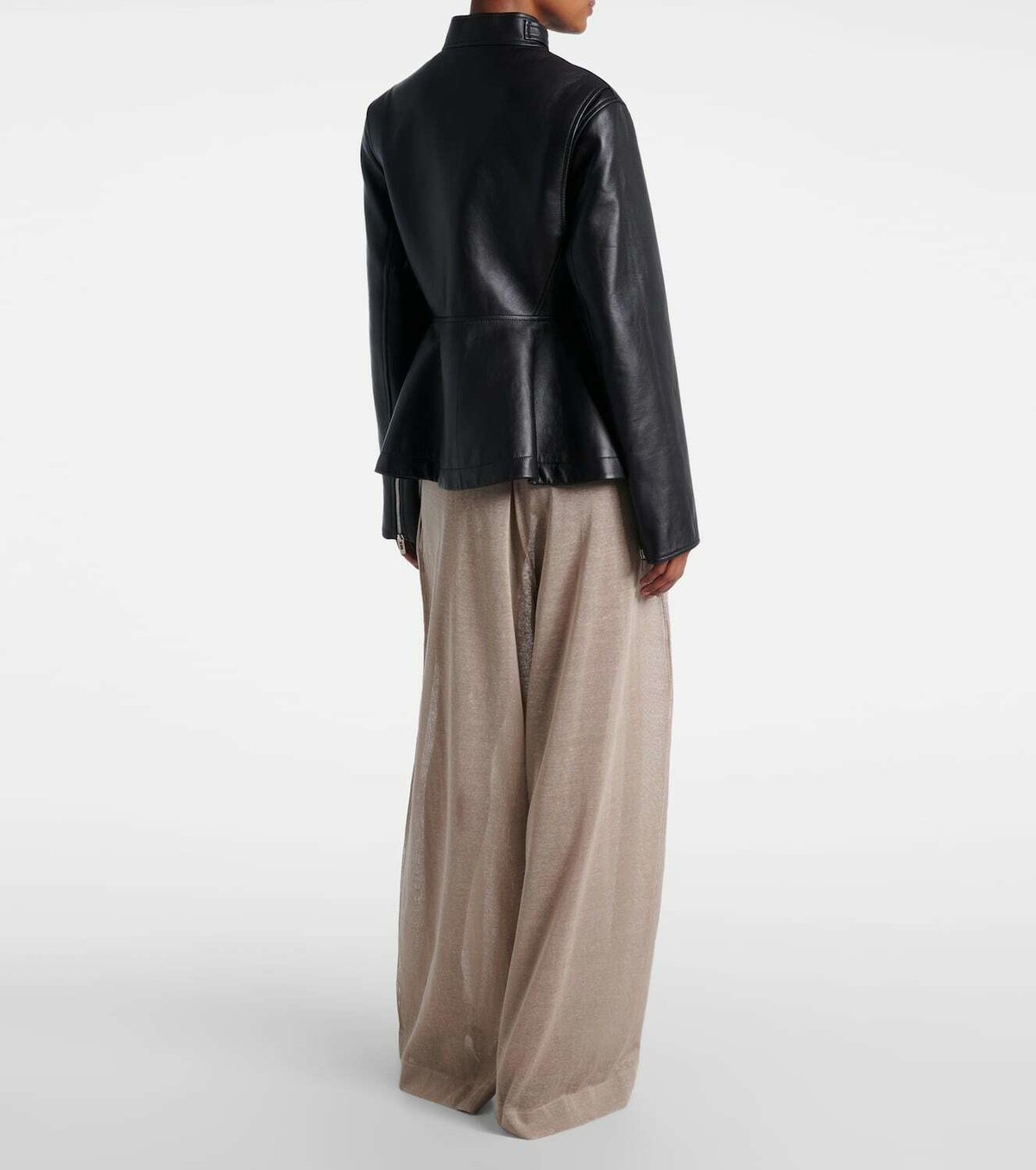 Alaïa Peplum leather jacket