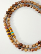 Mikia - Sterling Silver Magnesite Bracelet - Brown